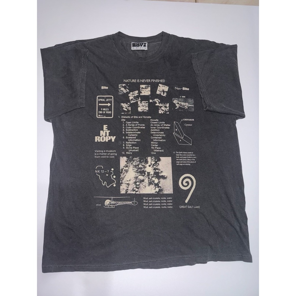 BOOT BOYZ BIZ - "SPIRAL JETTY" - MEN'S BLACK T-SHIRT - SIZE 2XL